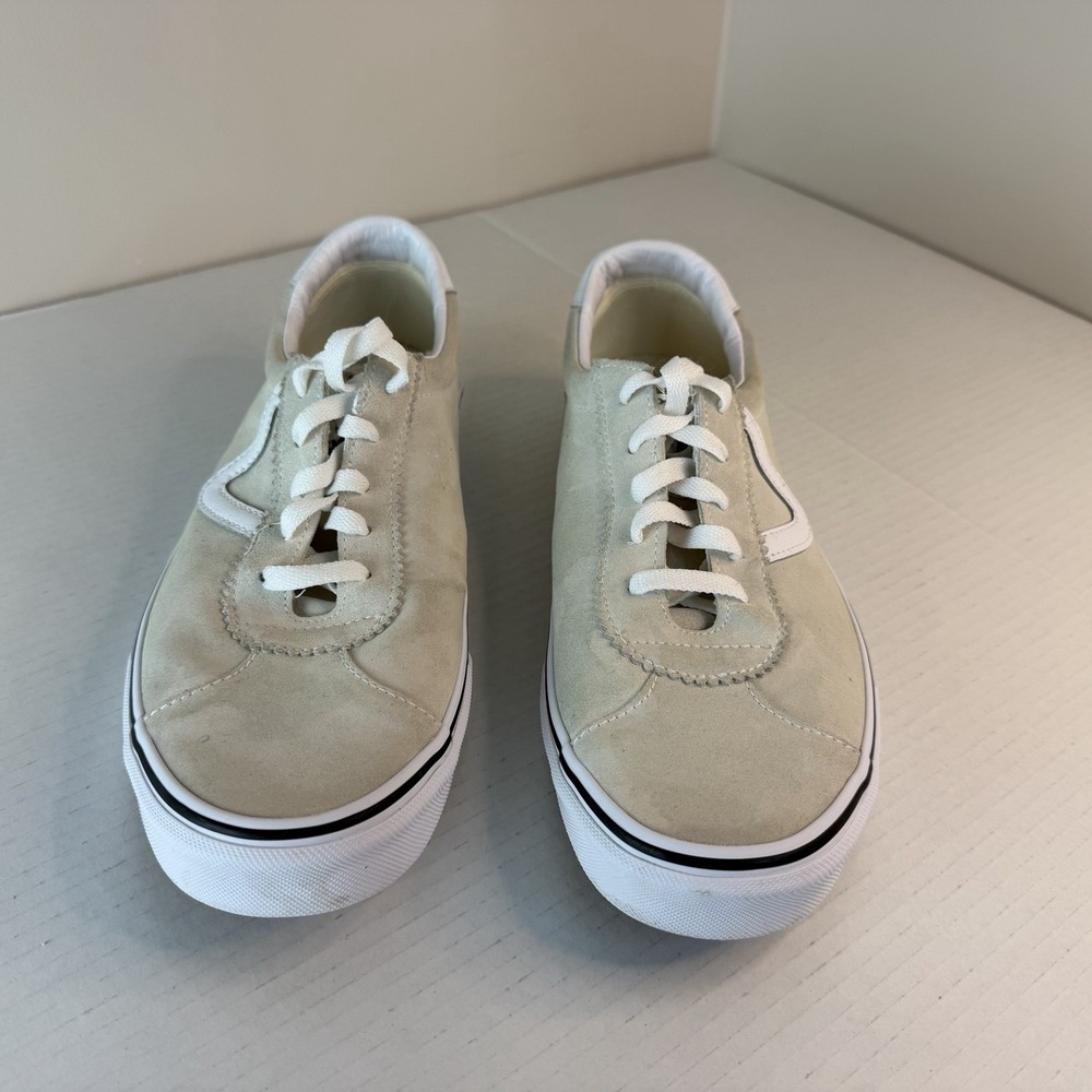 Vans‎ Off The Wall Skateboard White Cream Leather Sneakers Mens 12